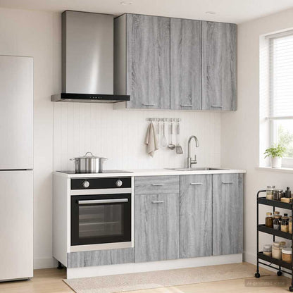 vidaXL Kitchen Unit LYON 5 pcs Grey Sonoma Engineered Wood 1