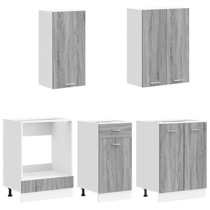 vidaXL Kitchen Unit LYON 5 pcs Grey Sonoma Engineered Wood 3