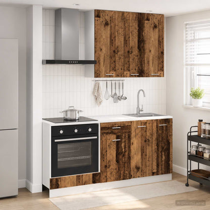 vidaXL Kitchen Unit LYON 5 pcs Old Wood Engineered Wood 1