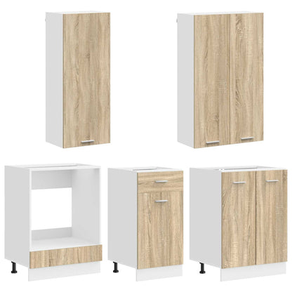 vidaXL Kitchen Unit LYON 5 pcs Sonoma Oak Engineered Wood 3