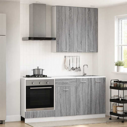 vidaXL Kitchen Unit LYON 5 pcs Grey Sonoma Engineered Wood 1