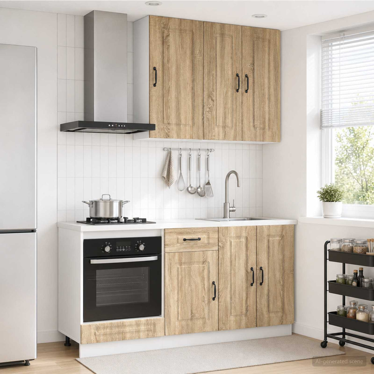 vidaXL Kitchen Unit KALMAR 5 pcs Sonoma Oak Engineered Wood 1
