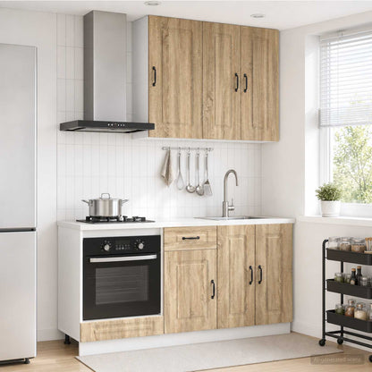 vidaXL Kitchen Unit KALMAR 5 pcs Sonoma Oak Engineered Wood 1