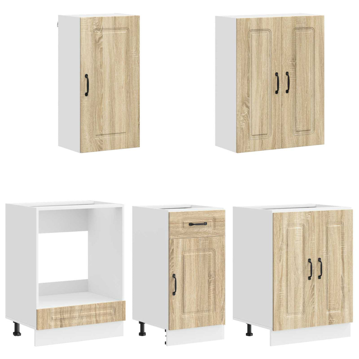 vidaXL Kitchen Unit KALMAR 5 pcs Sonoma Oak Engineered Wood 3