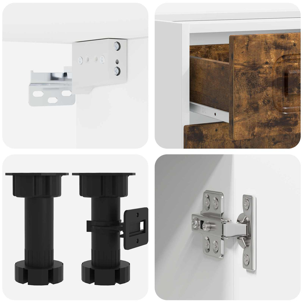 vidaXL Kitchen Unit KALMAR 5 pcs Smoked Oak Engineered Wood 4