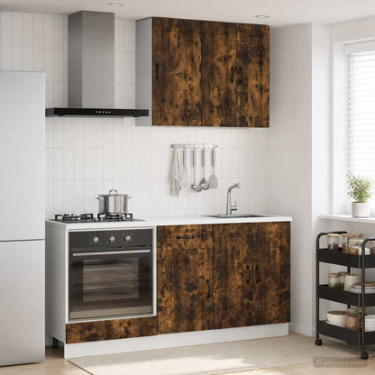 vidaXL Kitchen Unit KALMAR 5 pcs Smoked Oak Engineered Wood 1