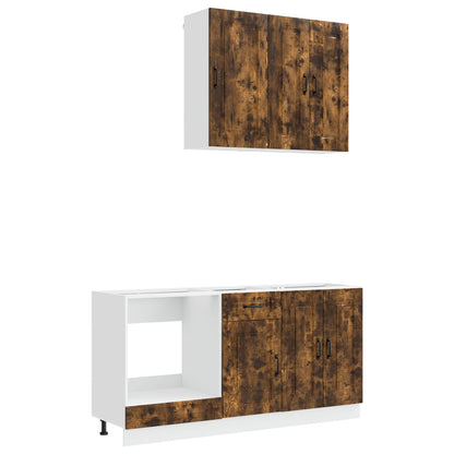 vidaXL Kitchen Unit KALMAR 5 pcs Smoked Oak Engineered Wood 2