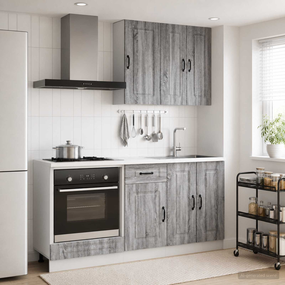 vidaXL Kitchen Unit KALMAR 5 pcs Engineered Wood