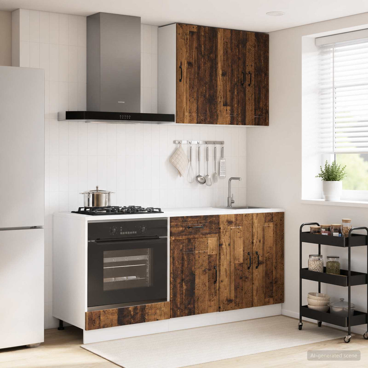 Kitchen Unit KALMAR 5 pcs Engineered Wood Old wood 80 cm