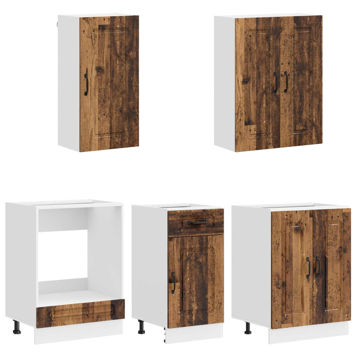 Kitchen Unit KALMAR 5 pcs Engineered Wood Old wood 80 cm
