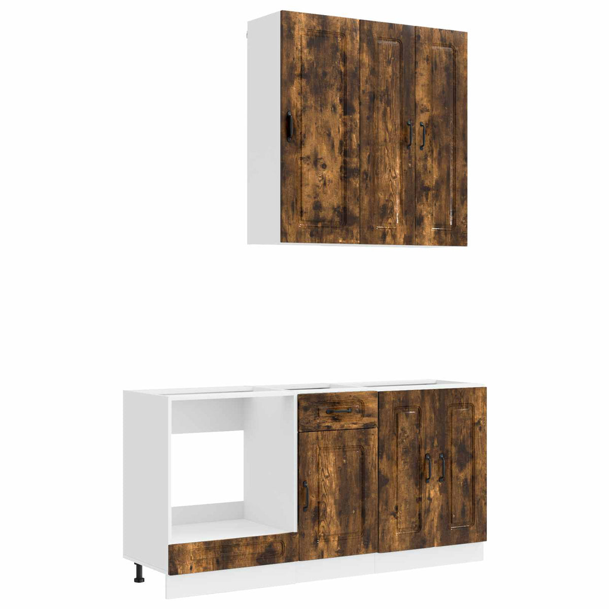 vidaXL Kitchen Unit KALMAR 5 pcs Smoked Oak Engineered Wood 2
