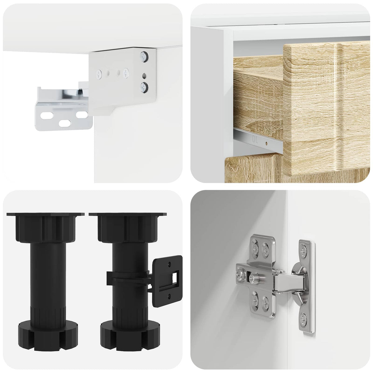 vidaXL Kitchen Unit LUCCA 5 pcs Sonoma Oak Engineered Wood 4