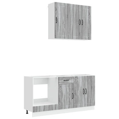 vidaXL Kitchen Unit LUCCA 5 pcs Grey Sonoma Engineered Wood 2