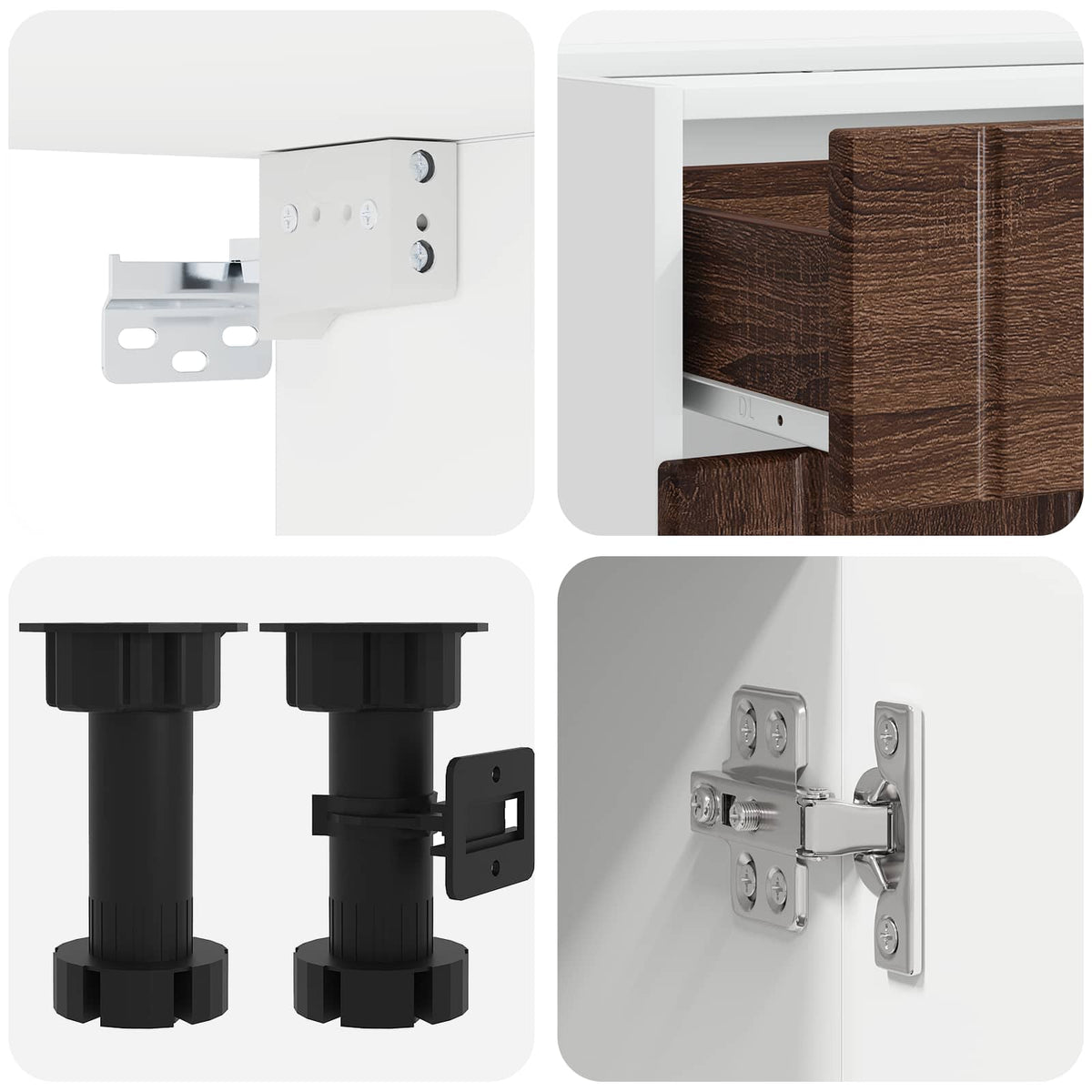 vidaXL Kitchen Unit LUCCA 5 pcs Brown Oak Engineered Wood 4