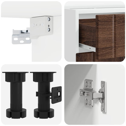 vidaXL Kitchen Unit LUCCA 5 pcs Brown Oak Engineered Wood 4