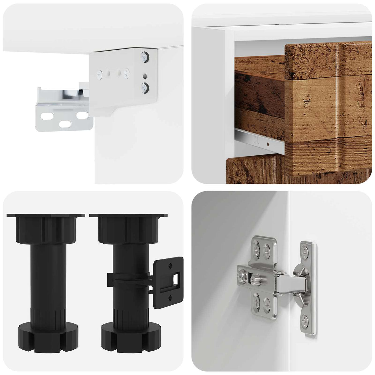 vidaXL Kitchen Unit LUCCA 5 pcs Old Wood Engineered Wood 4