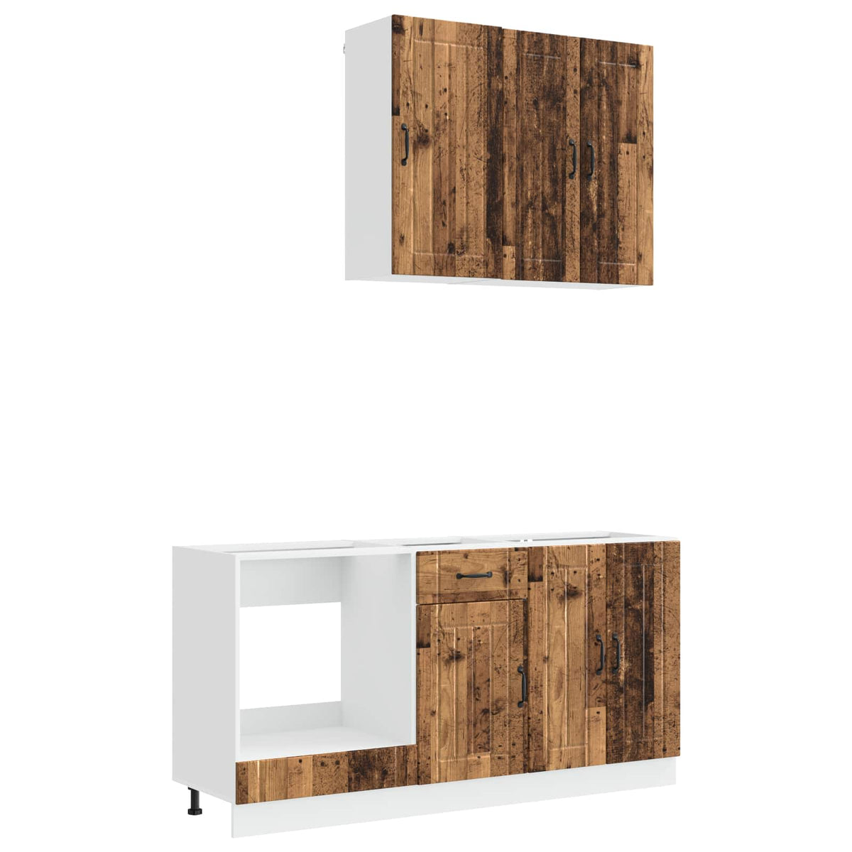 vidaXL Kitchen Unit LUCCA 5 pcs Old Wood Engineered Wood 2