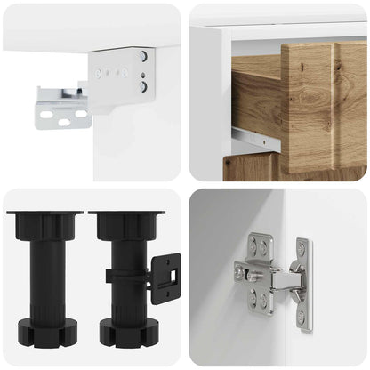 vidaXL Kitchen Unit LUCCA 5 pcs Artisan Oak Engineered Wood 4