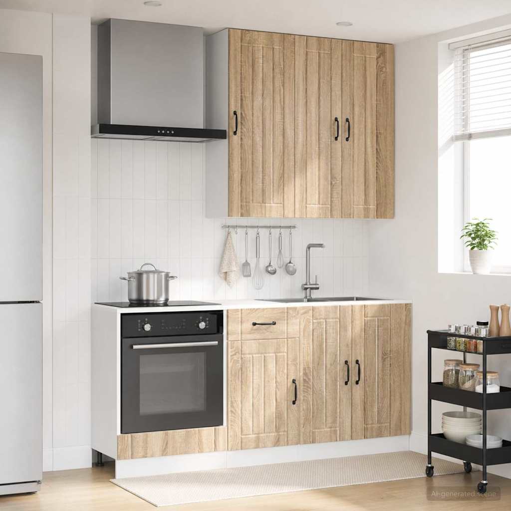 vidaXL Kitchen Unit LUCCA 5 pcs Engineered Wood