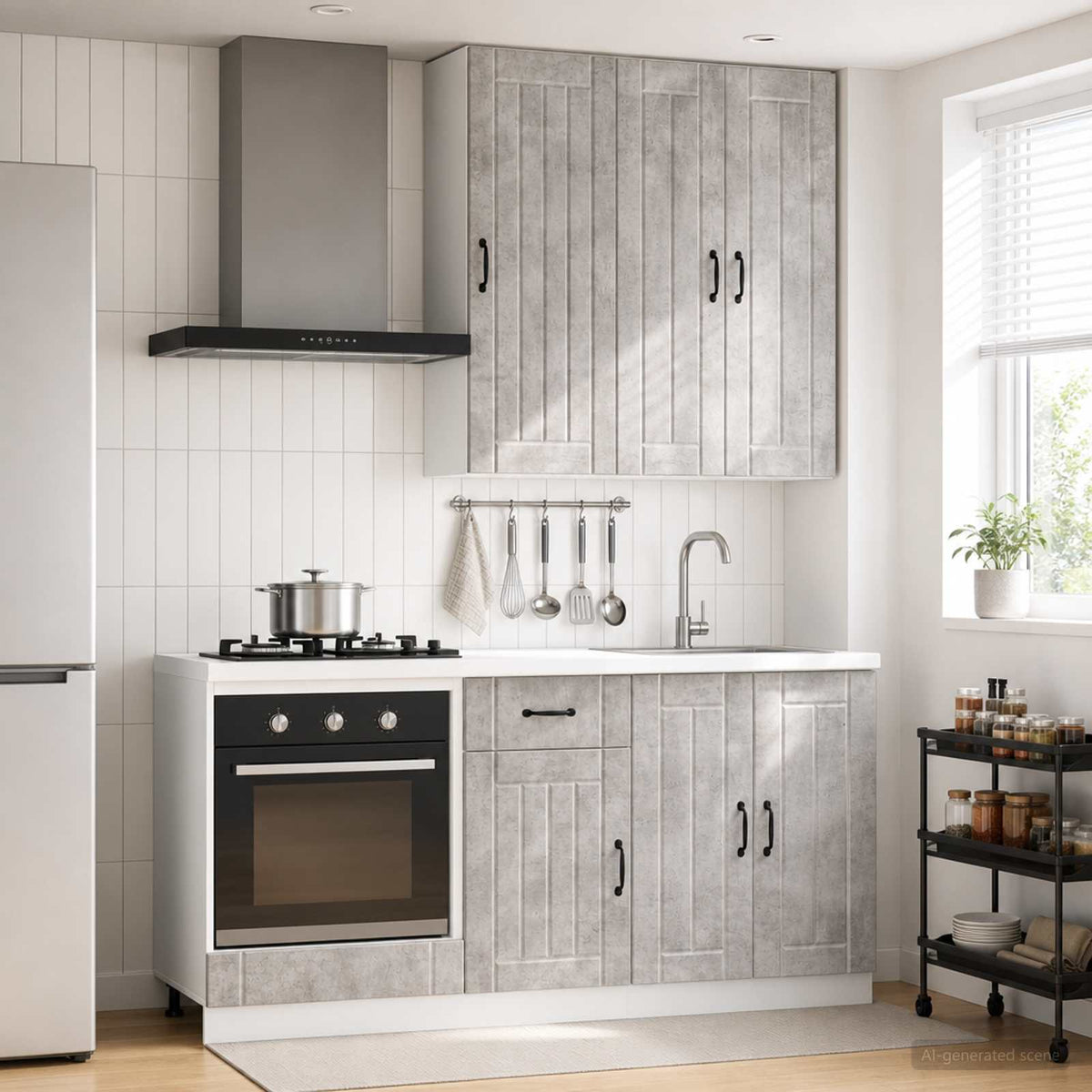 vidaXL Kitchen Unit LUCCA 5 pcs Engineered Wood