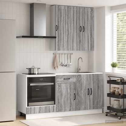 Kitchen Unit LUCCA 5 pcs Engineered Wood Grey sonoma 100 cm