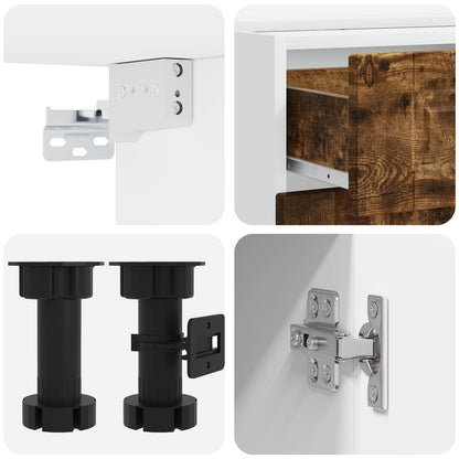 vidaXL Kitchen Unit PORTO 5 pcs Smoked Oak Engineered Wood 4
