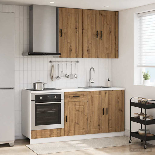 Kitchen Unit PORTO 5 pcs Engineered Wood Artisan oak 80 cm