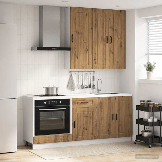 Kitchen Unit PORTO 5 pcs Engineered Wood Artisan oak 100 cm