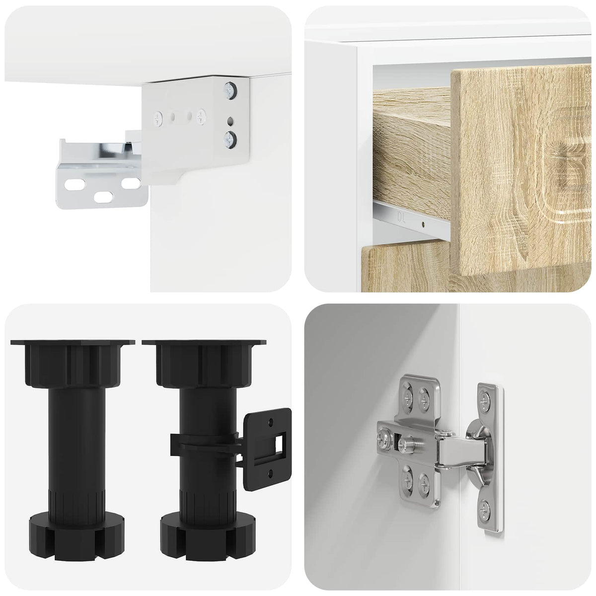 vidaXL Kitchen Unit KALMAR 4 pcs Sonoma Oak Engineered Wood 4