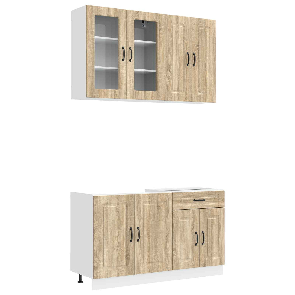 vidaXL Kitchen Unit KALMAR 4 pcs Sonoma Oak Engineered Wood 2