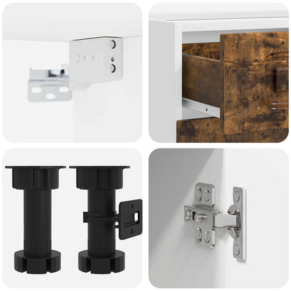vidaXL Kitchen Unit KALMAR 4 pcs Smoked Oak Engineered Wood 4