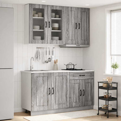 vidaXL Kitchen Unit KALMAR 4 pcs Grey Sonoma Engineered Wood 1