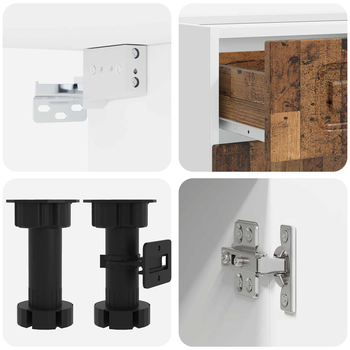 vidaXL Kitchen Unit KALMAR 4 pcs Old Wood Engineered Wood 4