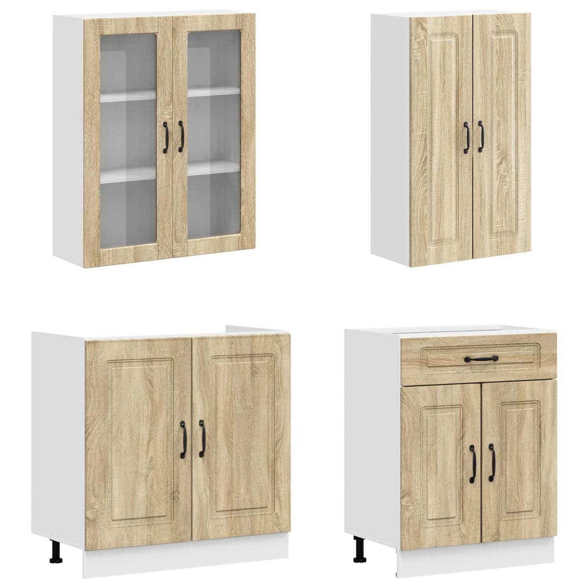 Kitchen Unit KALMAR 4 pcs Engineered Wood Sonoma oak 100 cm