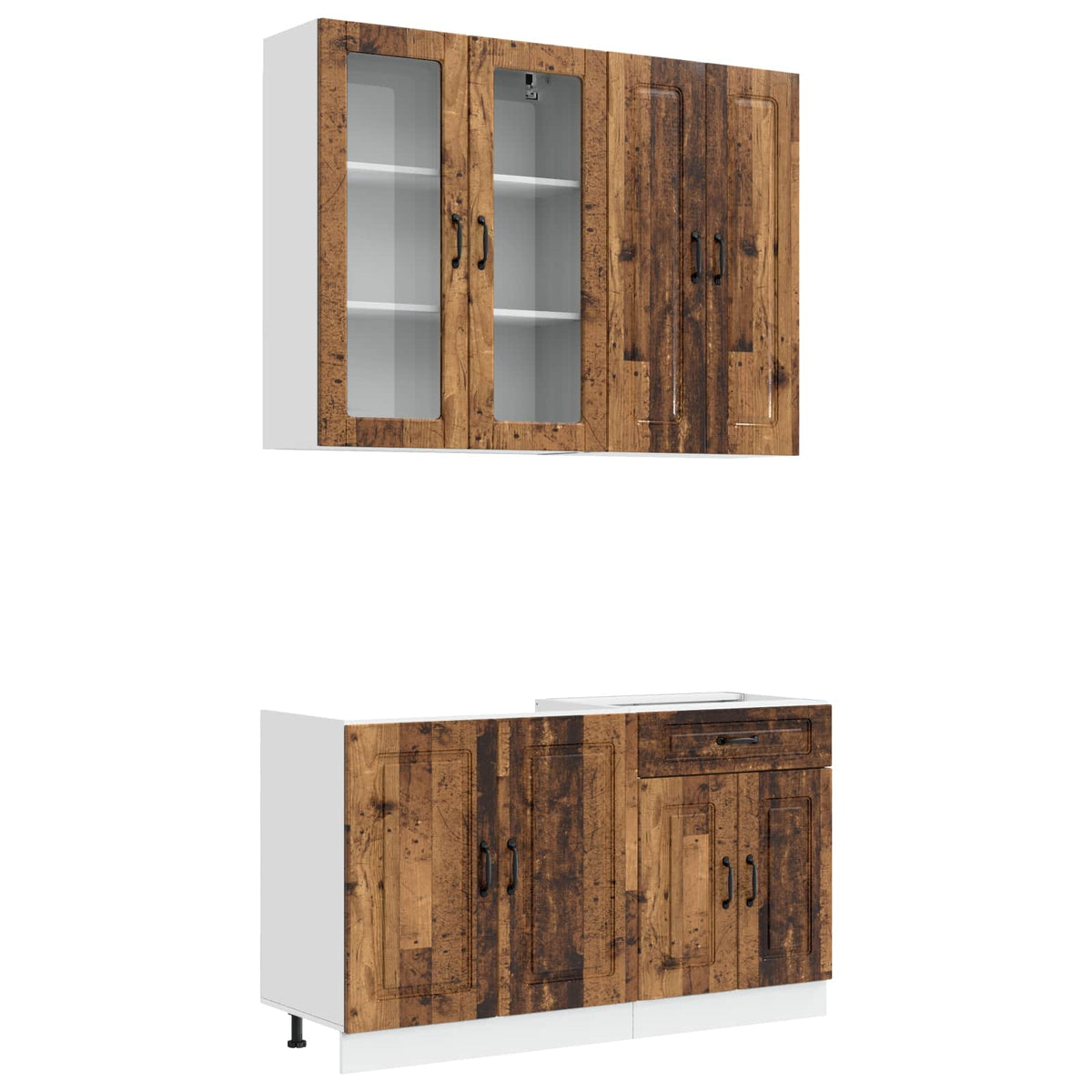 vidaXL Kitchen Unit KALMAR 4 pcs Old Wood Engineered Wood 2