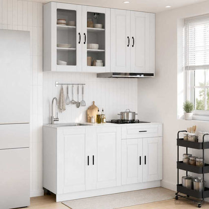 Kitchen Unit PORTO 4 pcs Engineered Wood High gloss white 80 cm