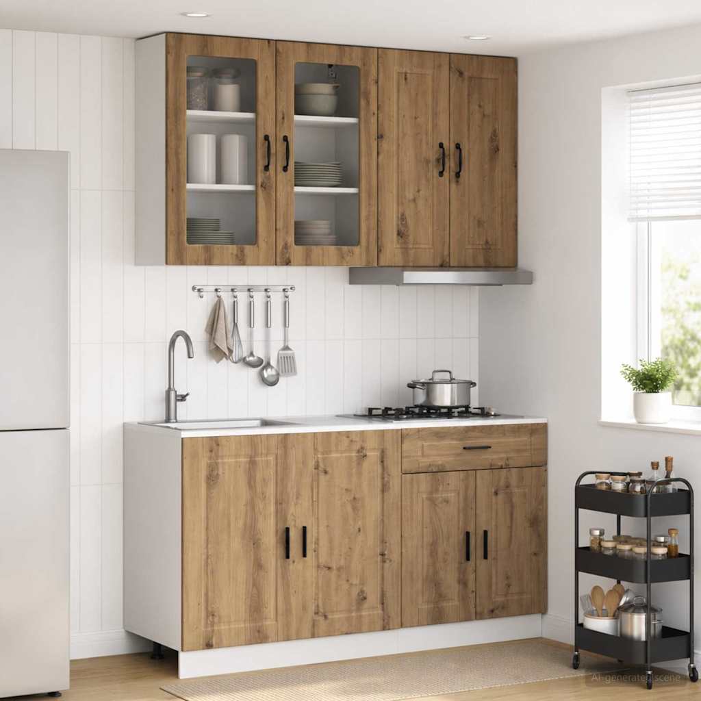 Kitchen Unit PORTO 4 pcs Engineered Wood Artisan oak 80 cm