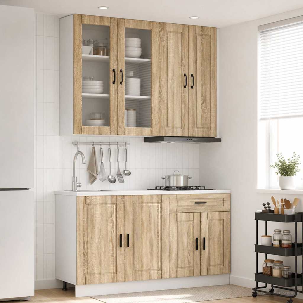 Kitchen Unit PORTO 4 pcs Engineered Wood Sonoma oak 100 cm