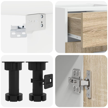 vidaXL Kitchen Unit LYON 4 pcs Sonoma Oak Engineered Wood 4