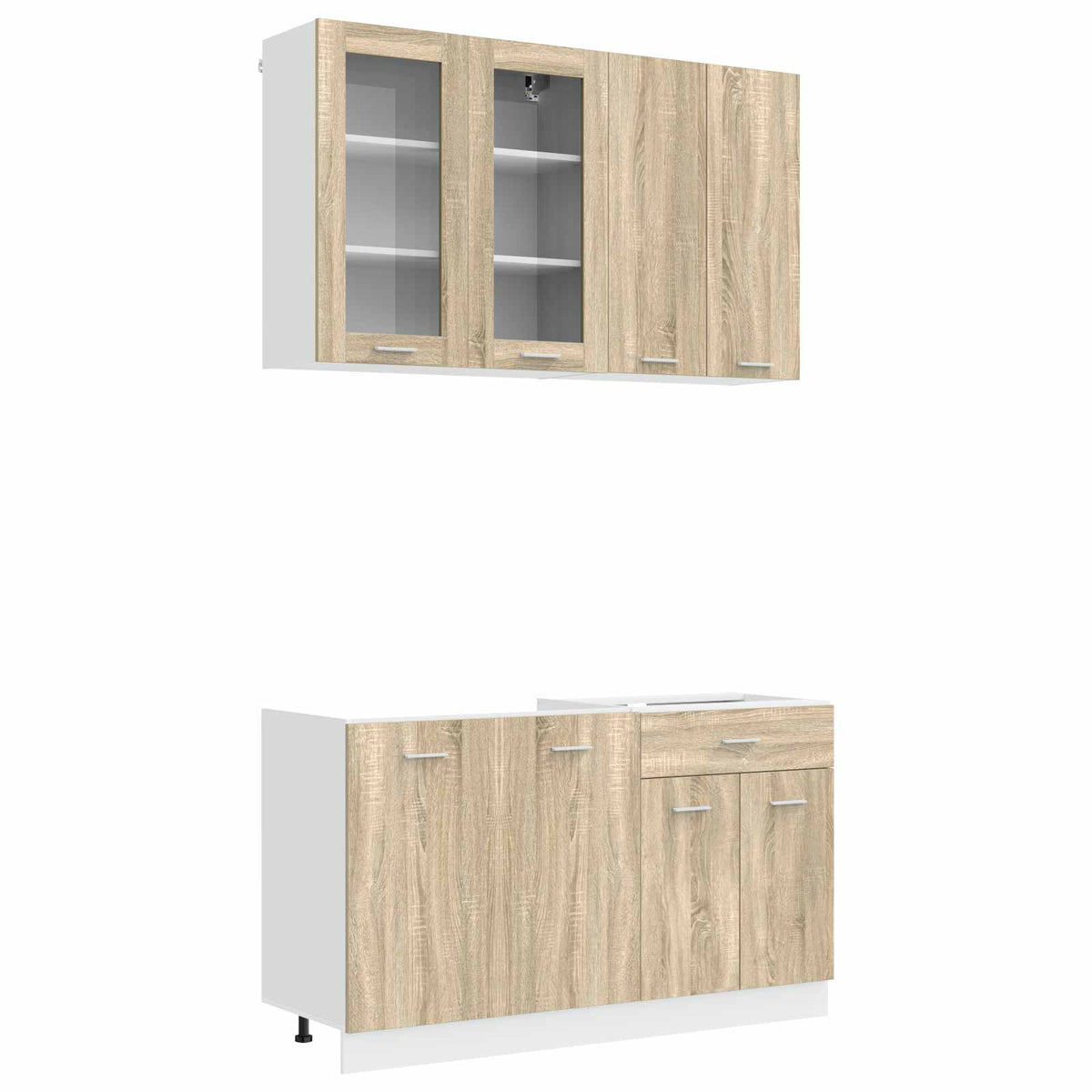 vidaXL Kitchen Unit LYON 4 pcs Sonoma Oak Engineered Wood 2