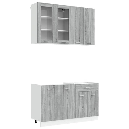 vidaXL Kitchen Unit LYON 4 pcs Grey Sonoma Engineered Wood 2