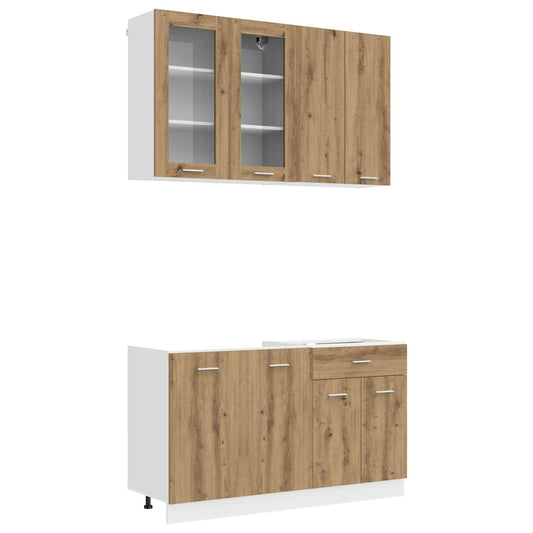 Kitchen Unit LYON 4 pcs Engineered Wood Artisan oak 80 cm