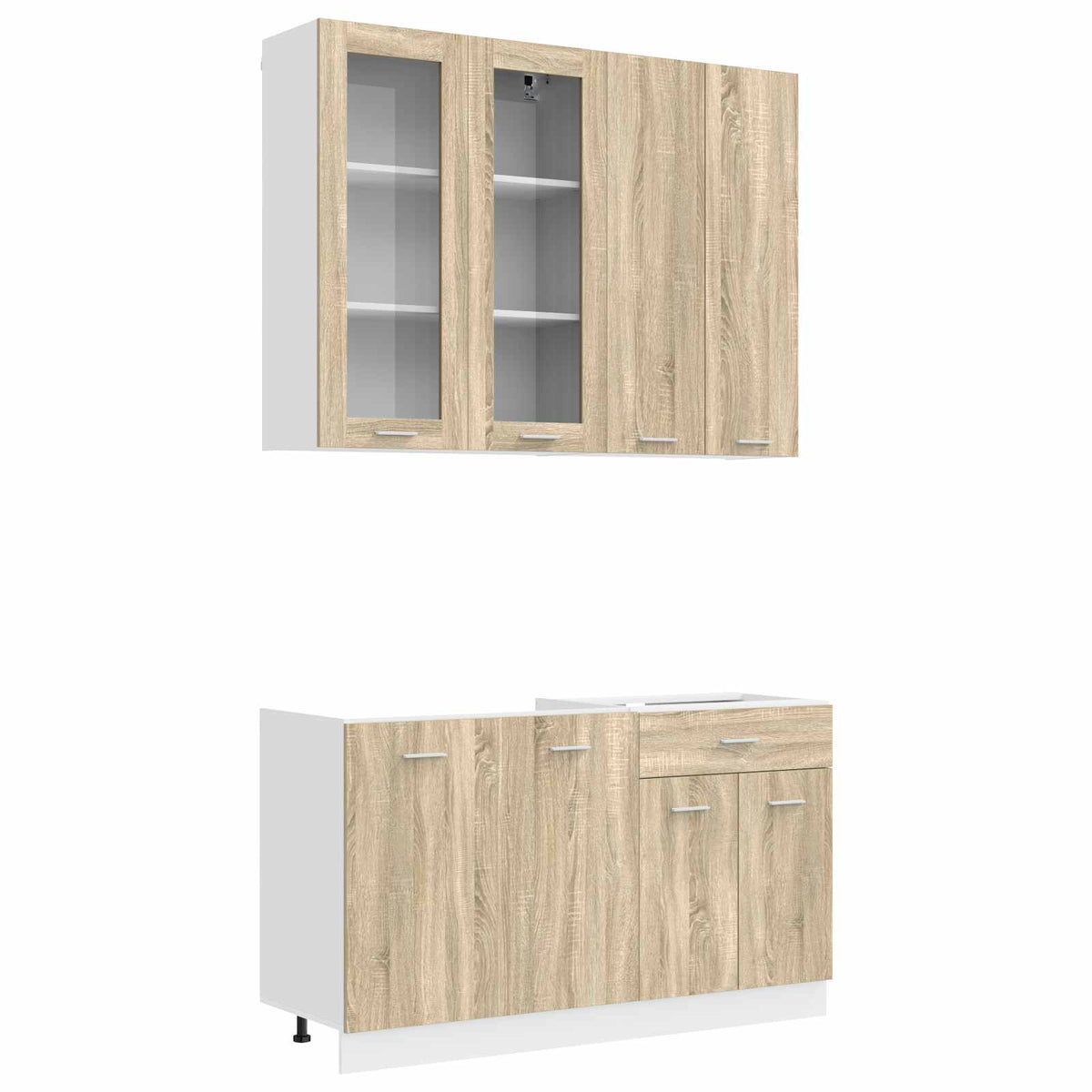 vidaXL Kitchen Unit LYON 4 pcs Sonoma Oak Engineered Wood 2