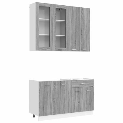 vidaXL Kitchen Unit LYON 4 pcs Grey Sonoma Engineered Wood 2