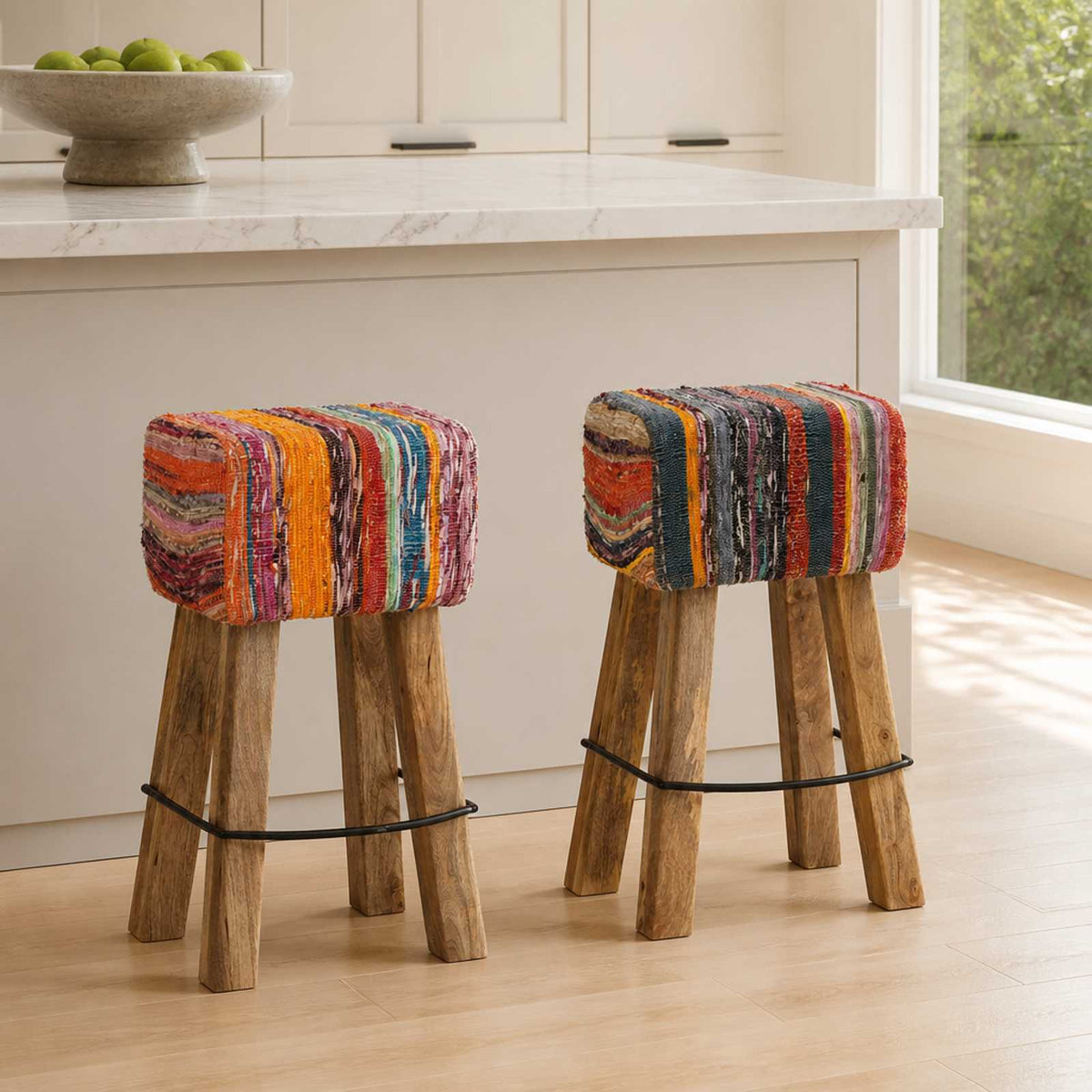 vidaXL Bar Stool 2 pcs 44 x 33 x 74 cm Real Leather
