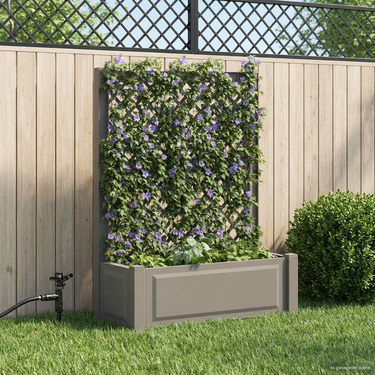 vidaXL Big Planter with Trellis PP