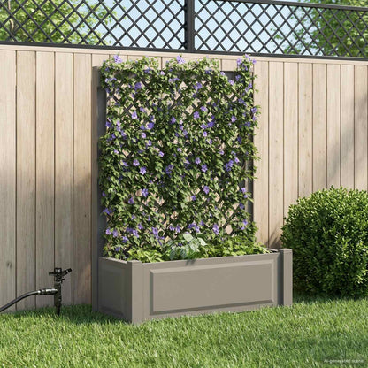 vidaXL Big Planter with Trellis PP