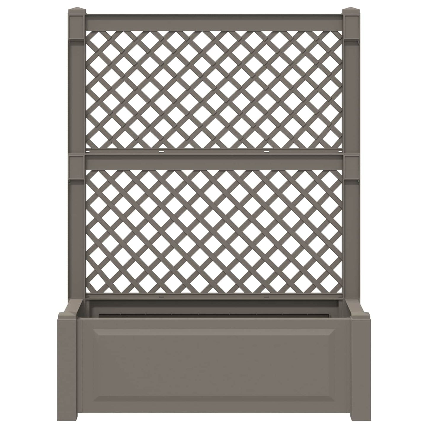 vidaXL Big Planter with Trellis 2 pcs PP Grey 5