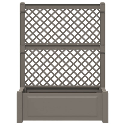 vidaXL Big Planter with Trellis 2 pcs PP Grey 5