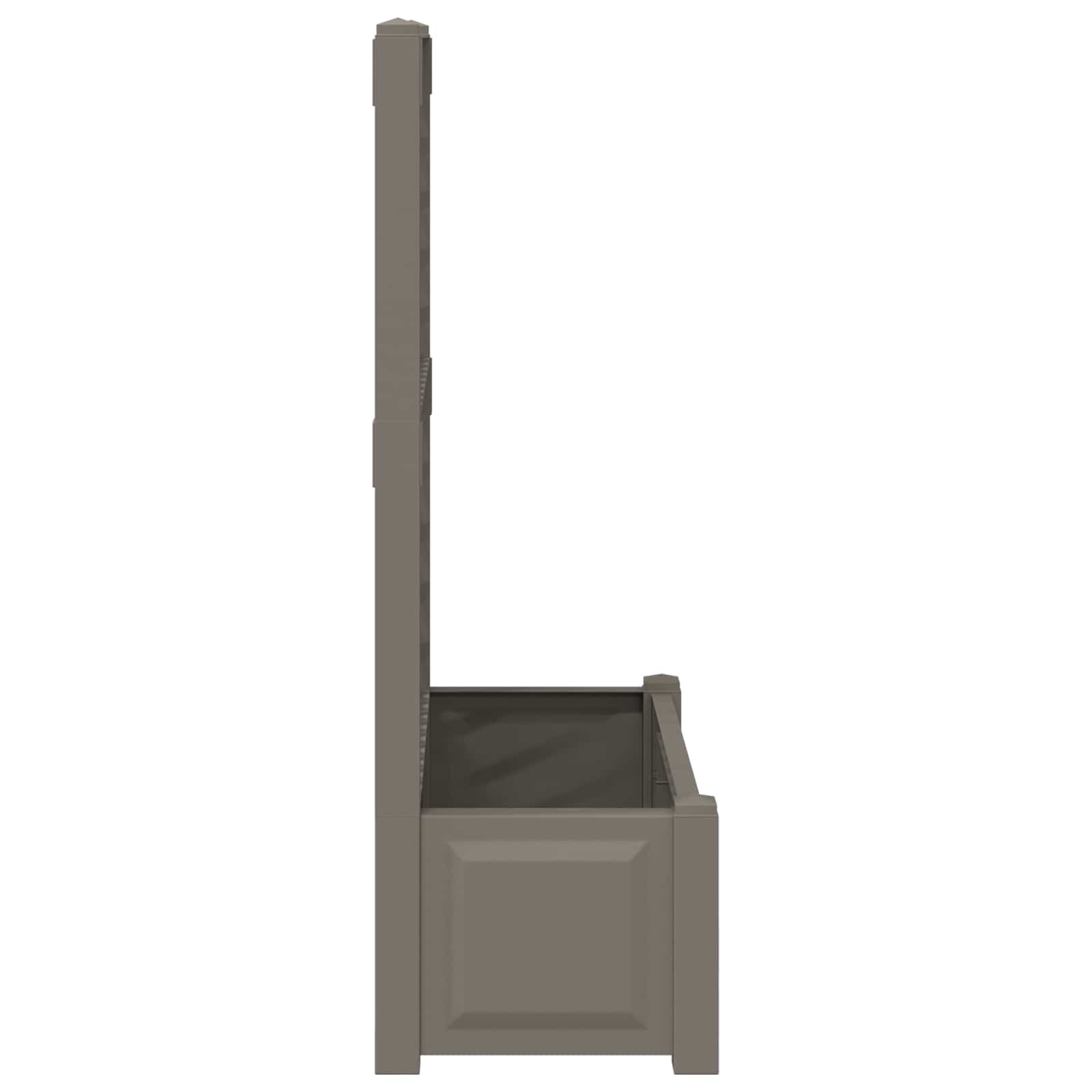 vidaXL Big Planter with Trellis 2 pcs PP Grey 6